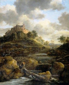  Isaakszoon Lienzo - Paisaje del castillo Jacob Isaakszoon van Ruisdael